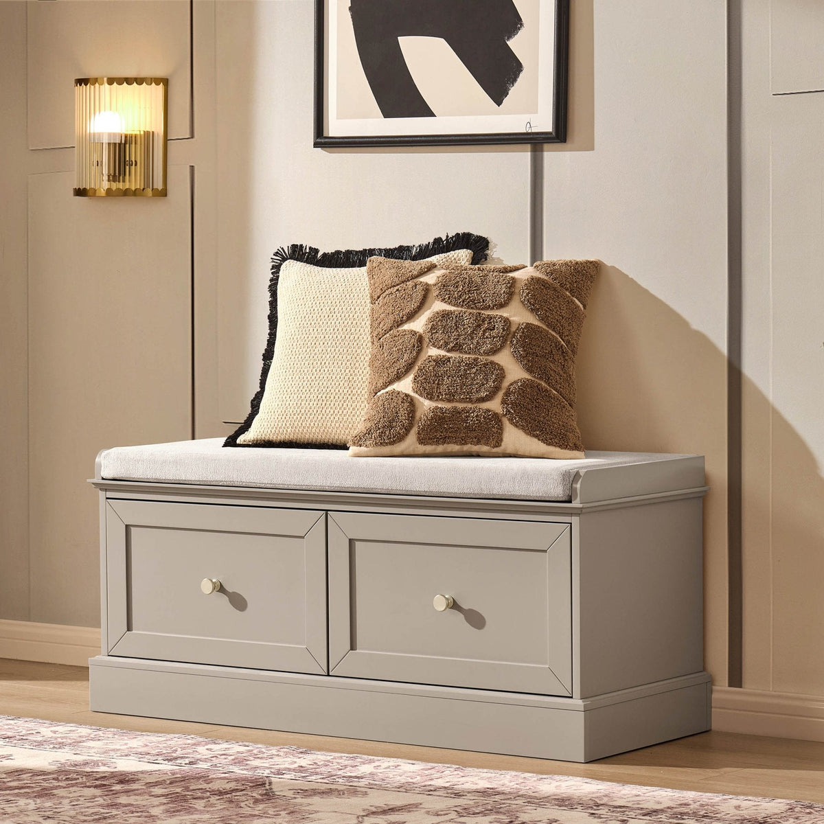 Ruby Seated Storage - Taupe