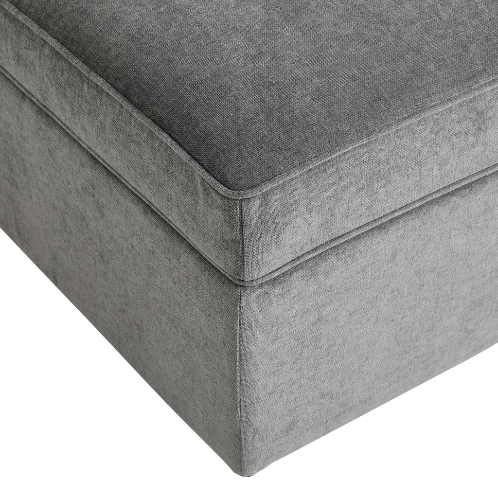 Soho Ottoman Storage Pouffe - Grey