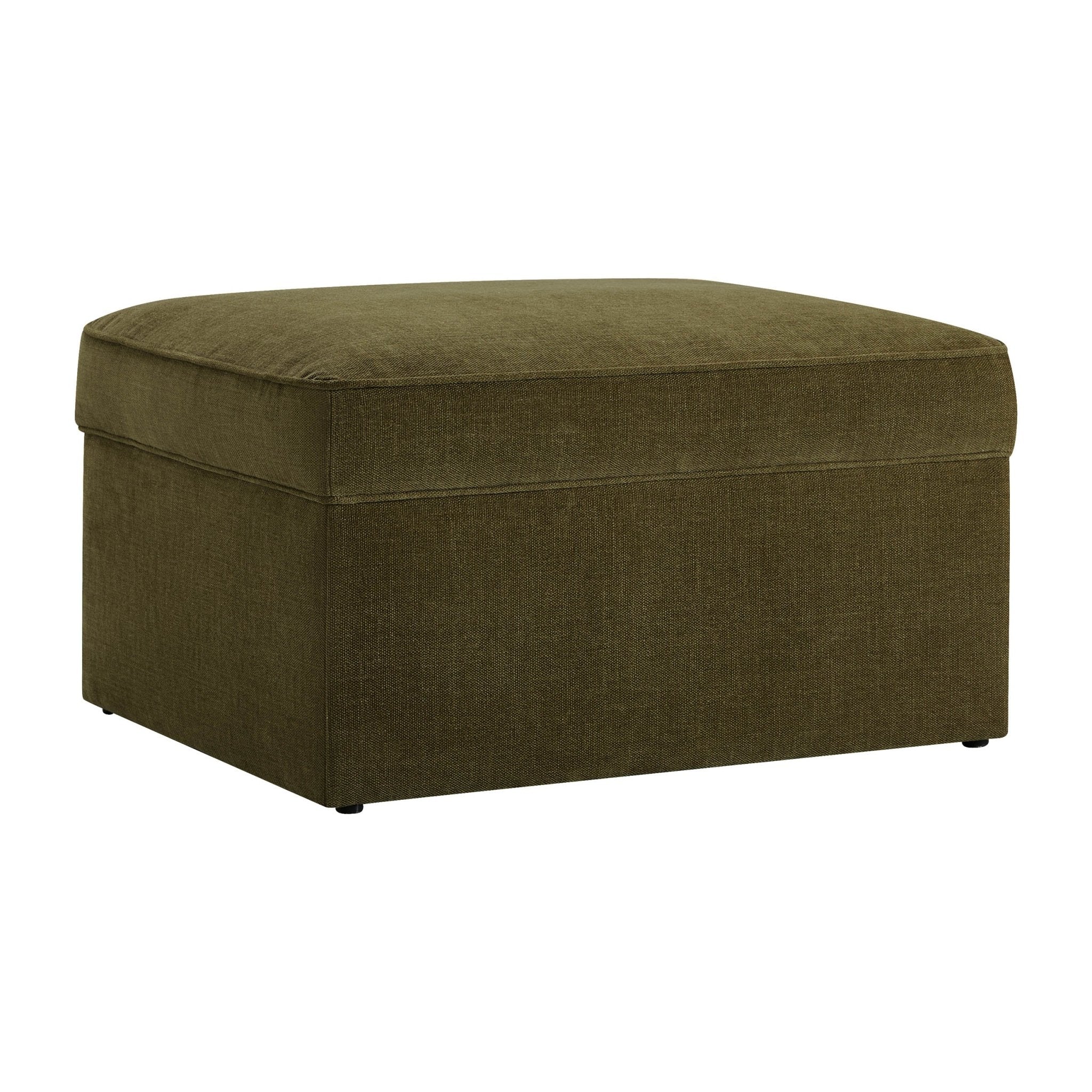Soho Ottoman Storage Pouffe - Chenille Olive