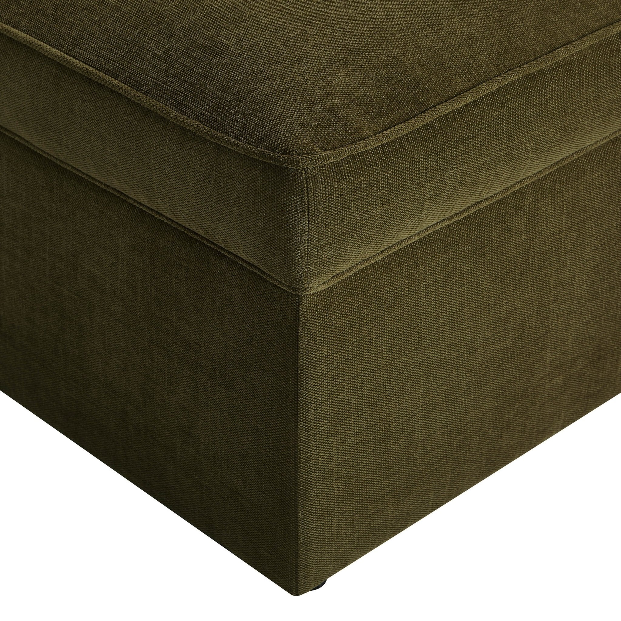 Soho Ottoman Storage Pouffe - Chenille Olive