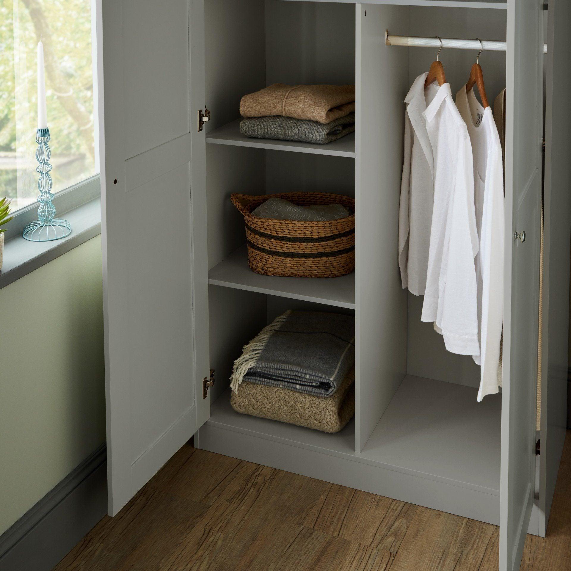 Stevie Double Wardrobe - Grey
