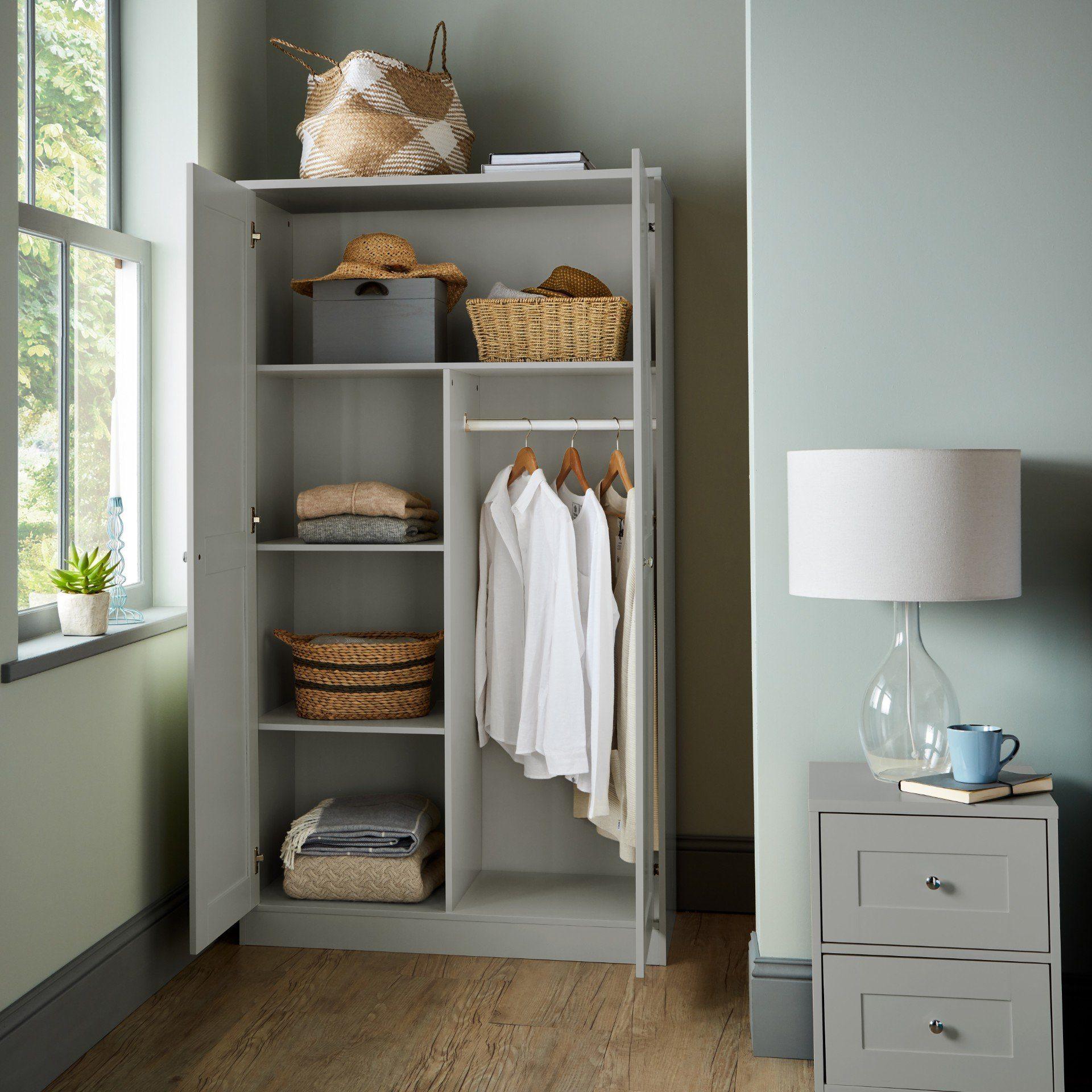 Stevie Double Wardrobe - Grey