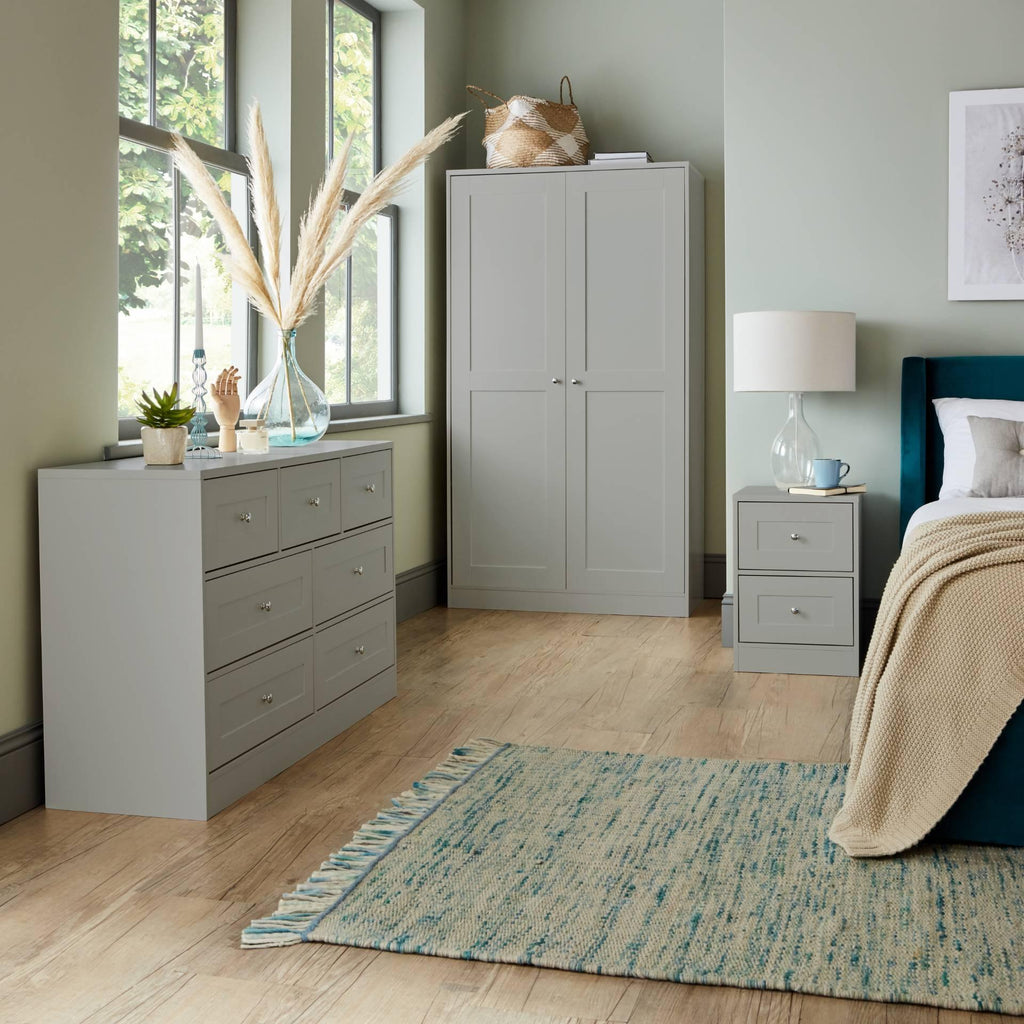 Stevie Double Wardrobe - Grey