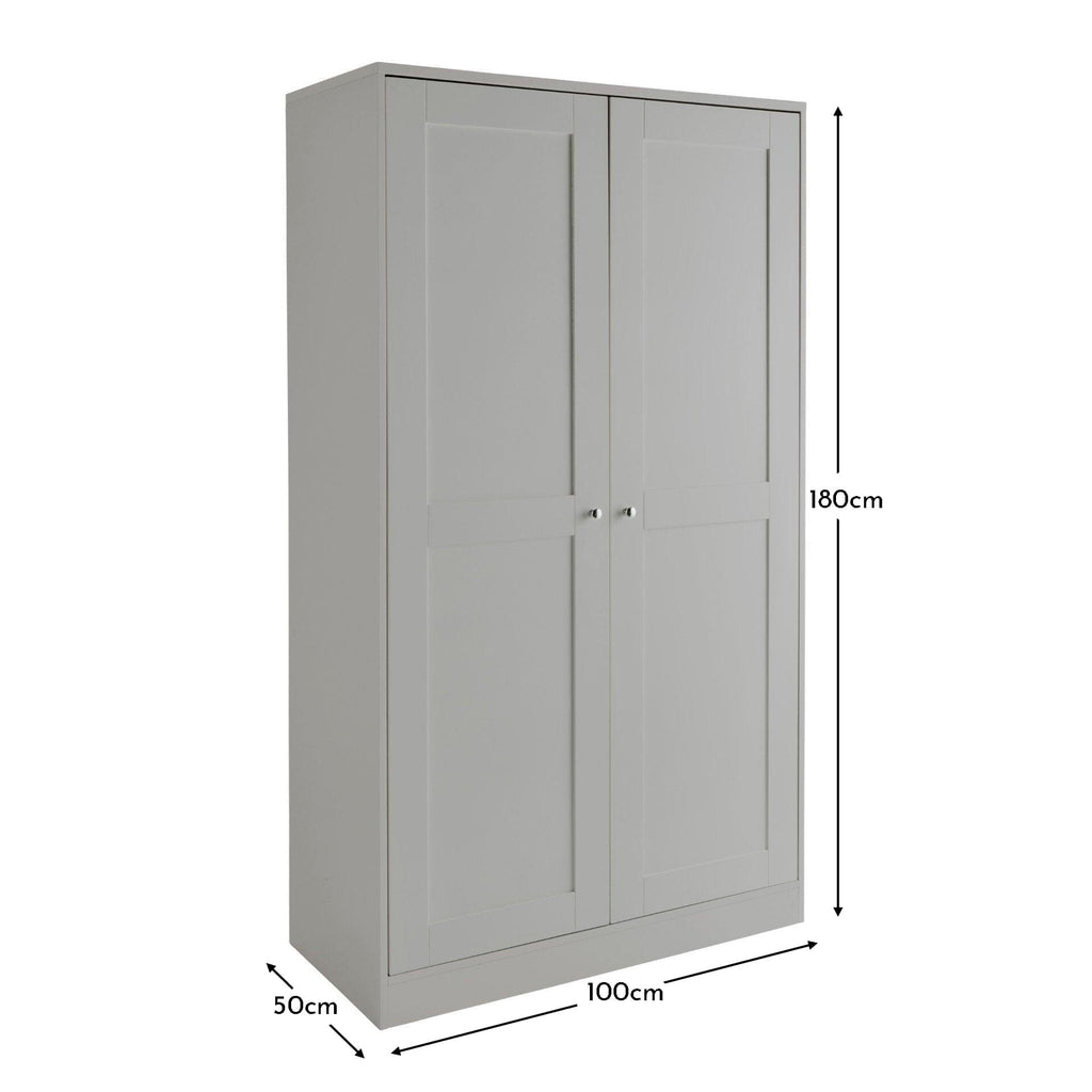 Stevie Double Wardrobe - Grey