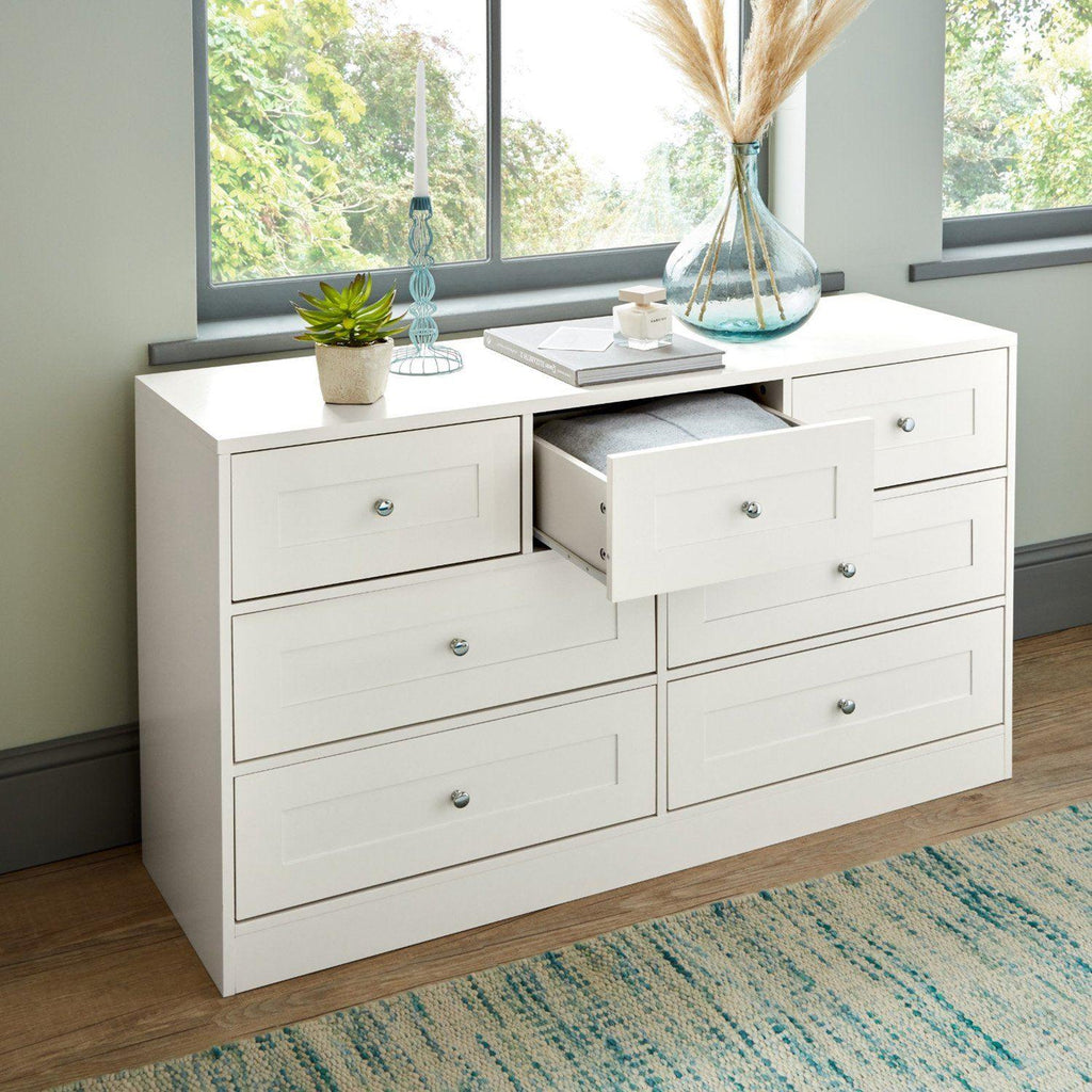 Stevie 7 Drawer Chest of Drawers - White