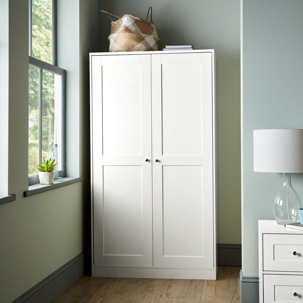 Stevie Double Wardrobe - White