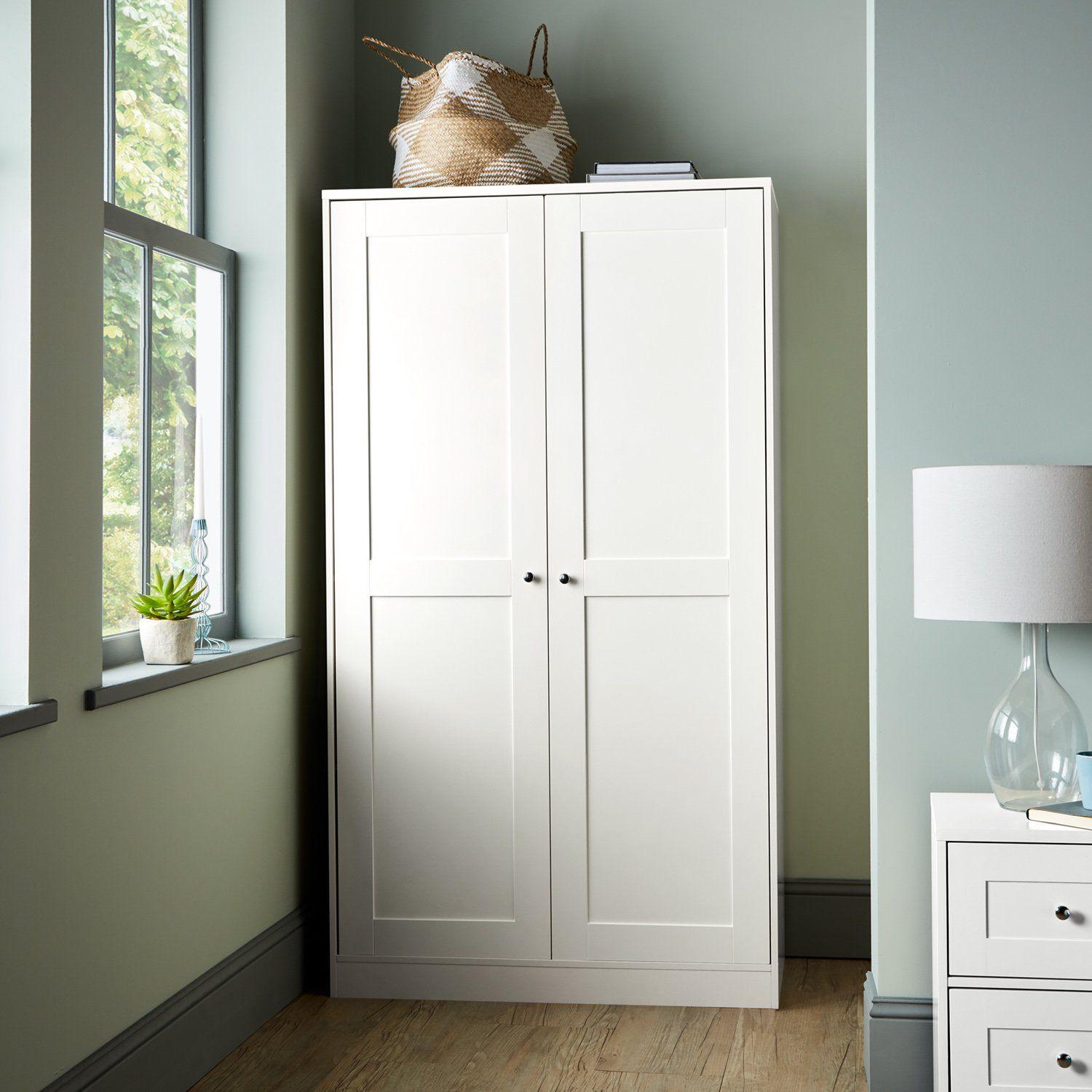 Stevie Double Wardrobe - White