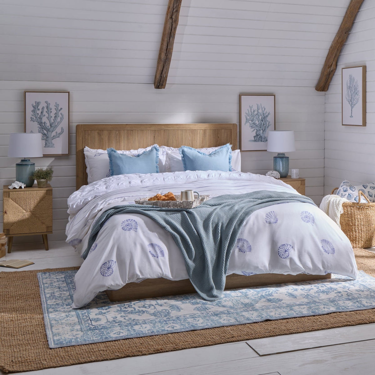 Hattie Ottoman Storage Bed - Light Wood