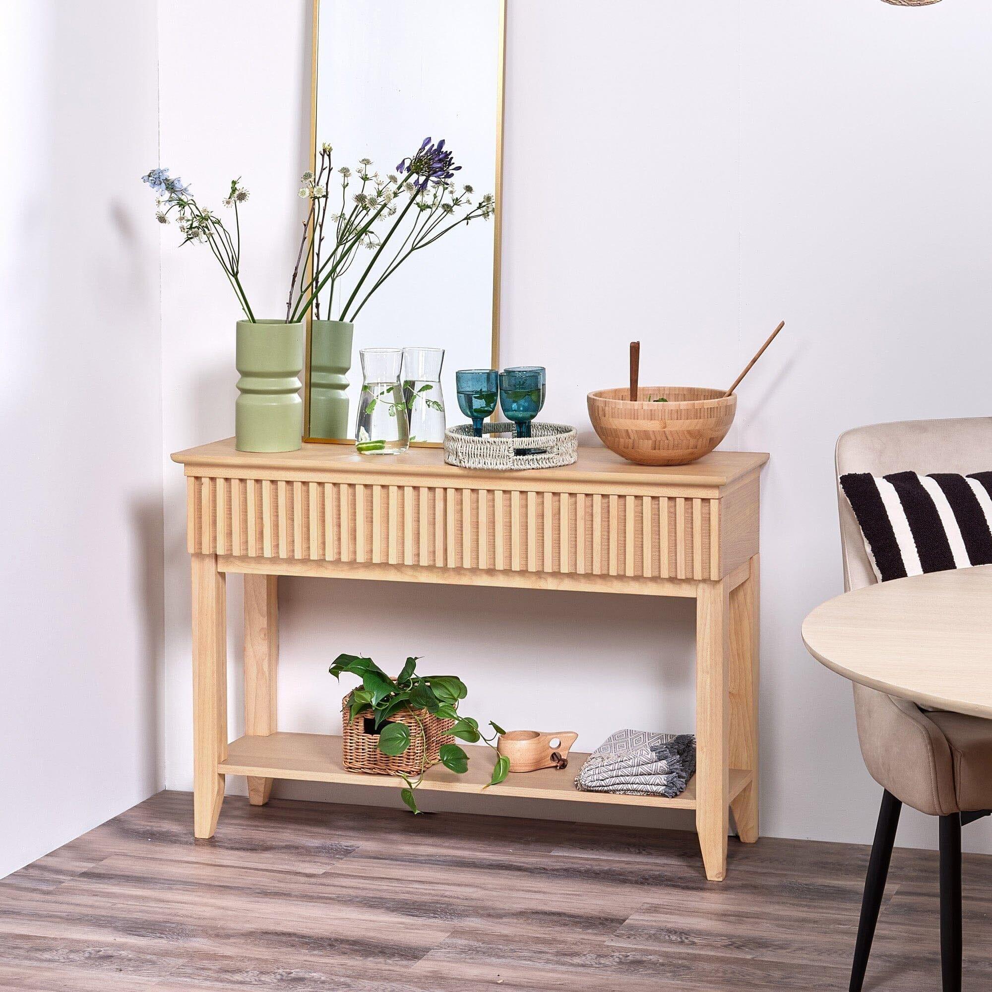 Willow Pale Oak Console Table