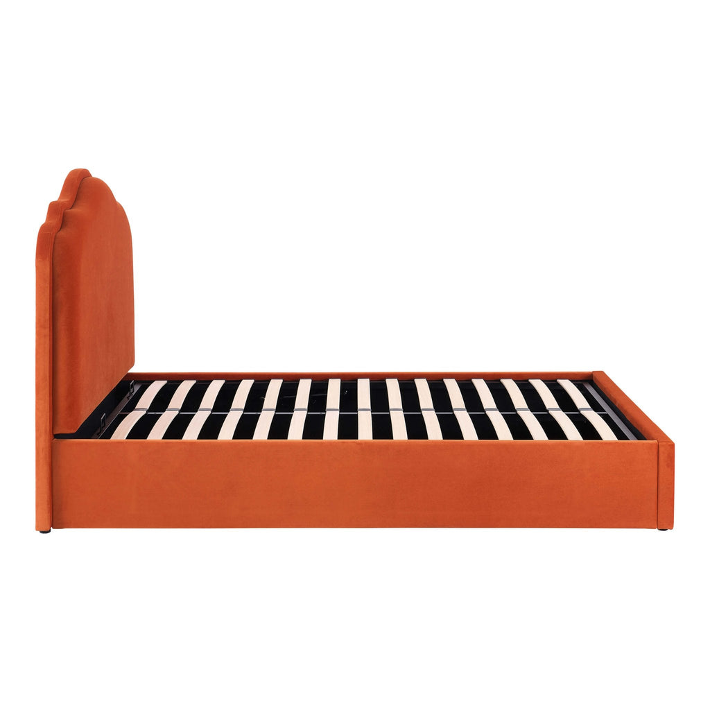 Wiltshire Ottoman Storage Bed - Bright Orange