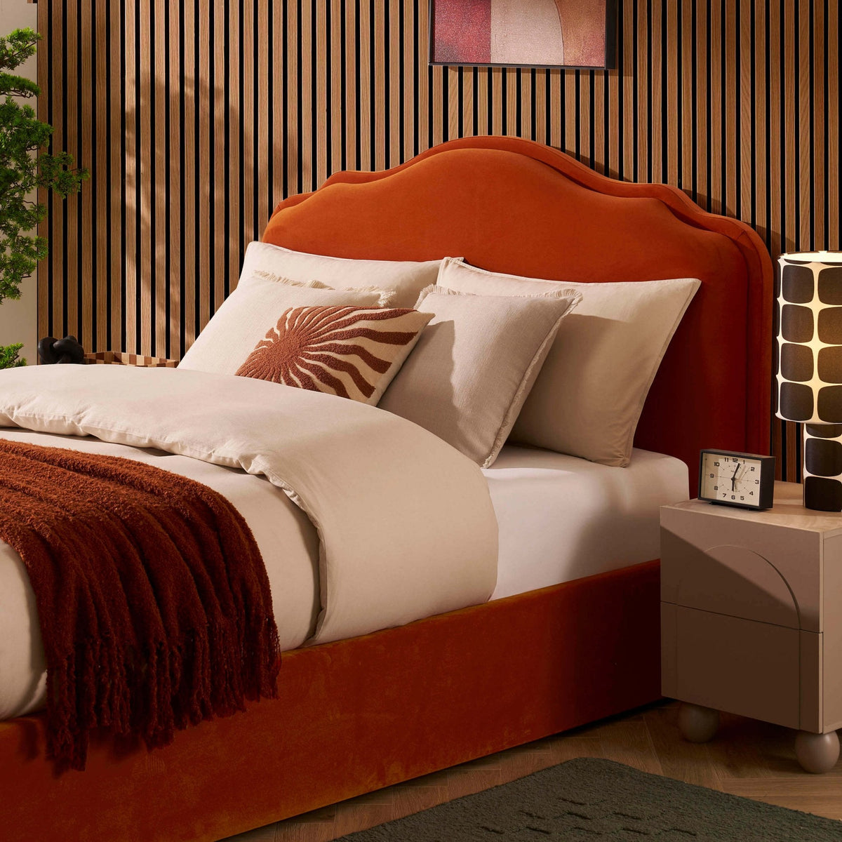 Wiltshire Ottoman Storage Bed - Bright Orange