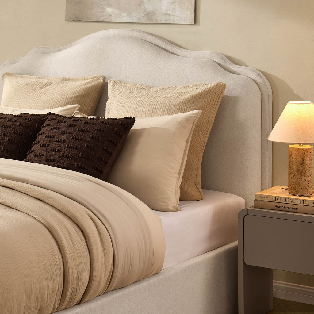 Wiltshire Ottoman Storage Bed - Cream Linen