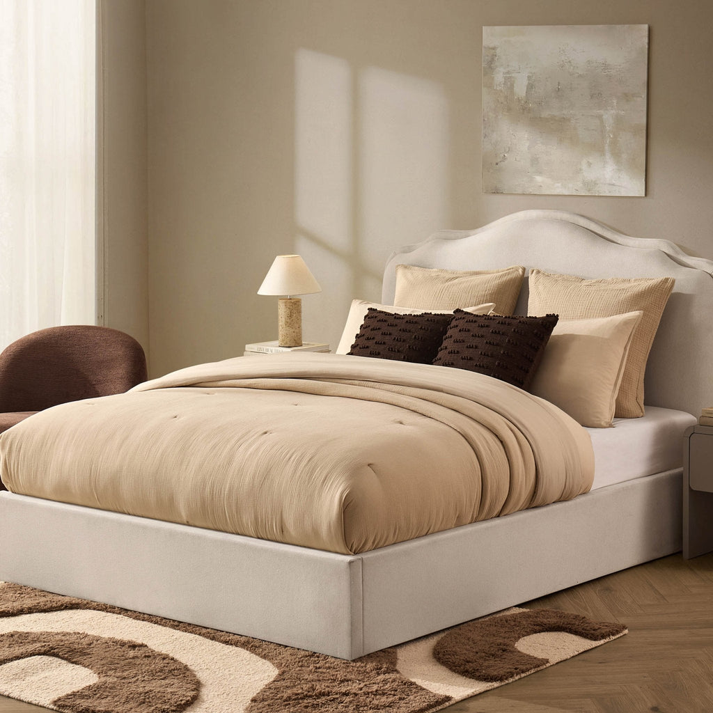 Wiltshire Ottoman Storage Bed - Cream Linen