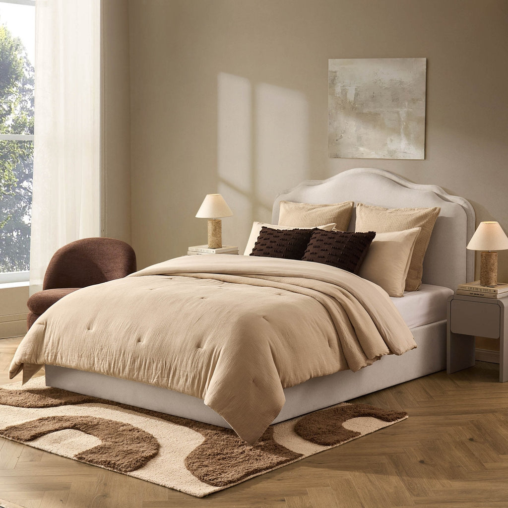 Wiltshire Ottoman Storage Bed - Cream Linen