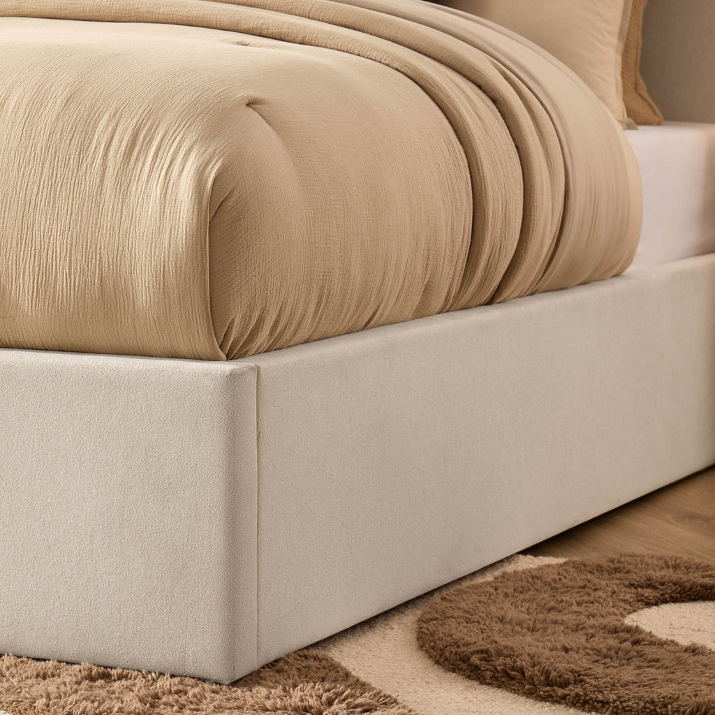 Wiltshire Ottoman Storage Bed - Cream Linen