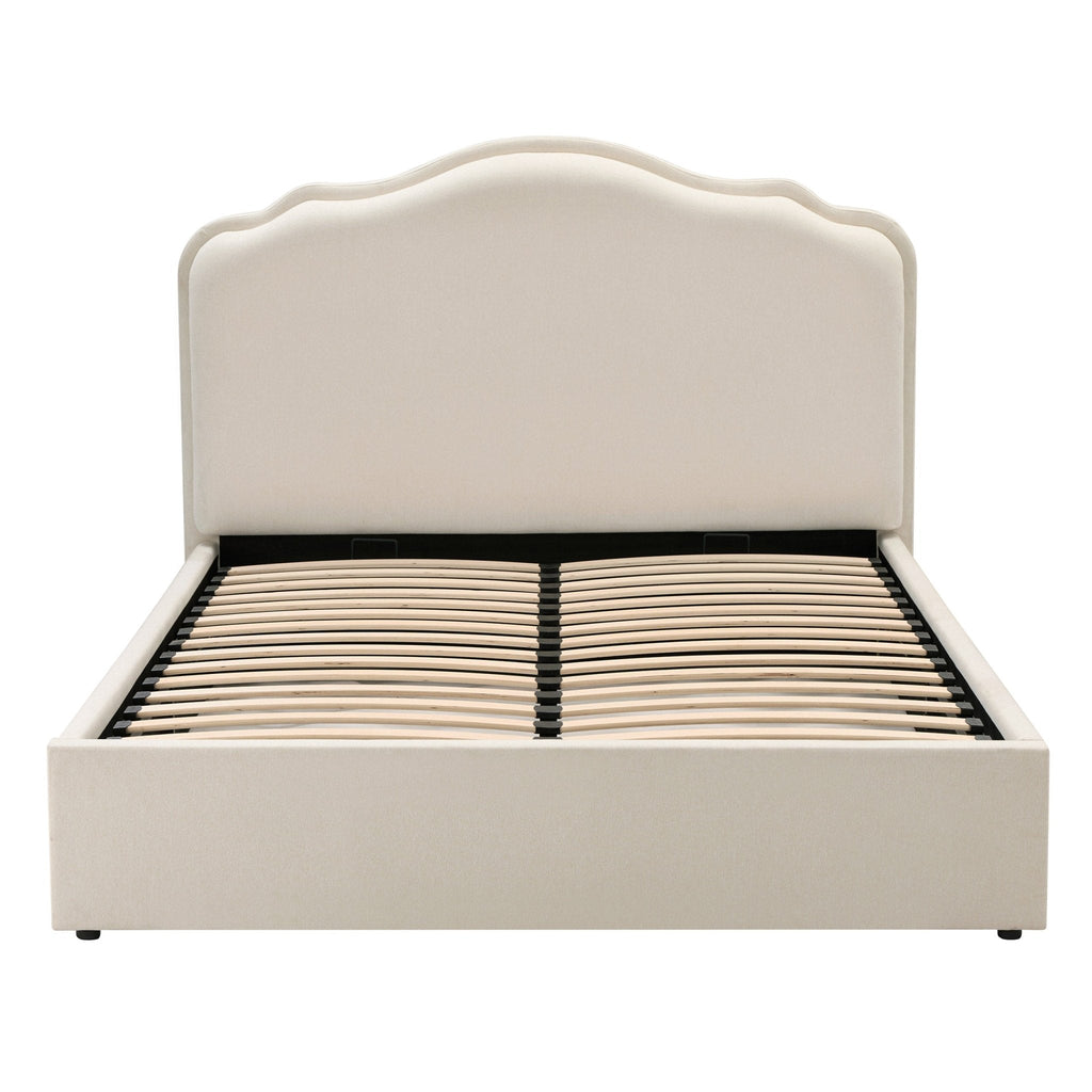 Wiltshire Ottoman Storage Bed - Cream Linen